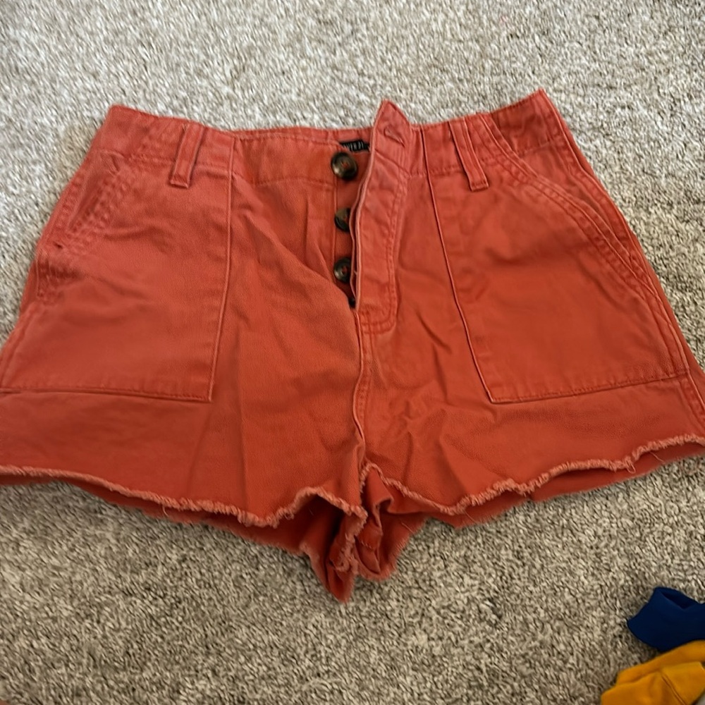 Orange Jean shorts
